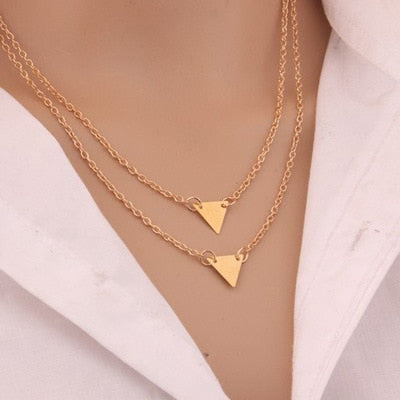 European and American jewelry leaf clavicle chain brand temperament personality fashion simple circle bar Necklace woman
