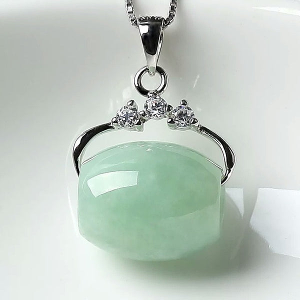 Natural Jade Emerald 13mm Luck Bead Pendant Charm Jewellery Fashion Accessories Hand-Carved Man Woman  Amulet Gifts