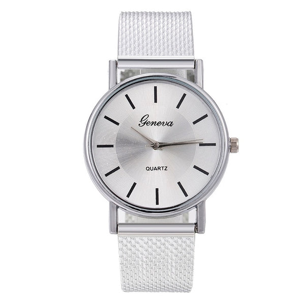 Woman's High-end Blue Glass Life Waterproof Distinguished  Elegant Dial Quartz Casual Wrist Watch Clock Gift Reloj Muje  LD