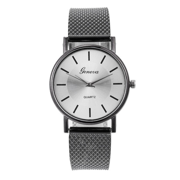 Woman's High-end Blue Glass Life Waterproof Distinguished  Elegant Dial Quartz Casual Wrist Watch Clock Gift Reloj Muje  LD
