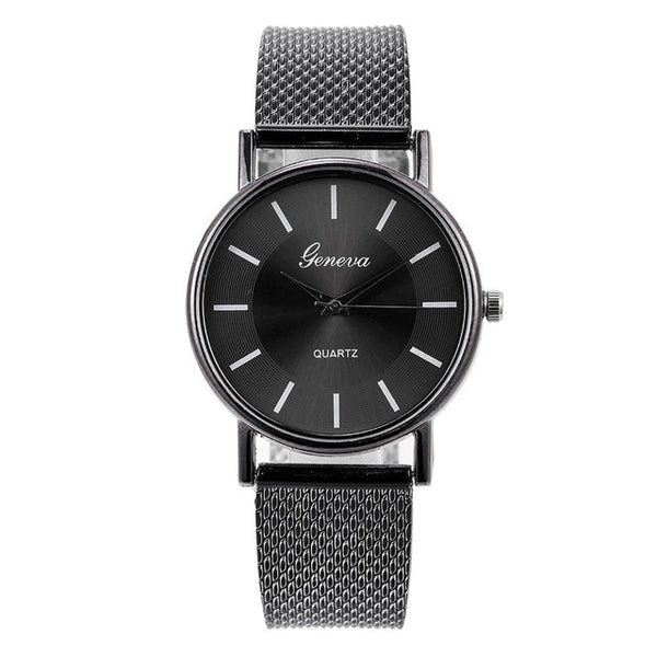 Woman's High-end Blue Glass Life Waterproof Distinguished  Elegant Dial Quartz Casual Wrist Watch Clock Gift Reloj Muje  LD