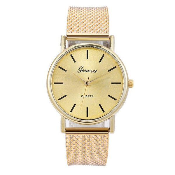 Woman's High-end Blue Glass Life Waterproof Distinguished  Elegant Dial Quartz Casual Wrist Watch Clock Gift Reloj Muje  LD