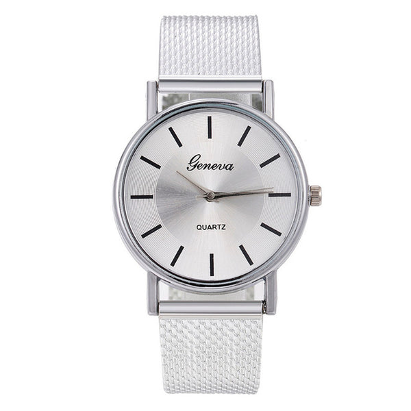 Woman's High-end Blue Glass Life Waterproof Distinguished  Elegant Dial Quartz Casual Wrist Watch Clock Gift Reloj Muje  LD