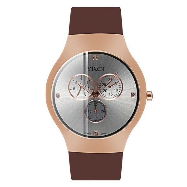Fashion Luxury Quartz Wristwatches Black Women Waterproof Watch Female Clock Rubber Men Fitness Wrist Watches Diamond Dial Watch