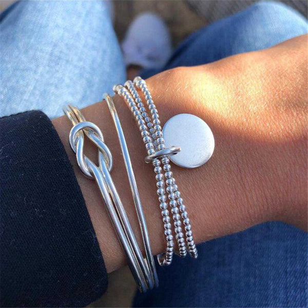 Boho Bracelets & Bangles for Women Bohemian Round Beaded Charm Bracelets Set Fashion Multilayer Chain Accessories 2019 Bijoux