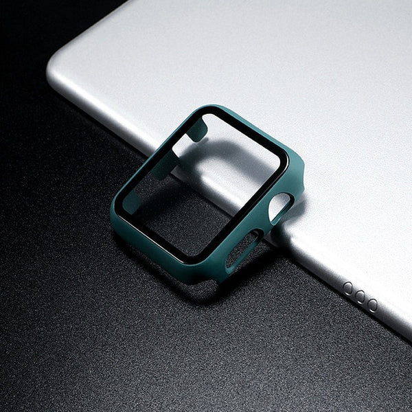 Glass+case For Apple Watch serie 6 5 4 3 SE 44mm 40mm iWatch Case 42mm 38mm bumper Screen Protector+cover apple watch Accessorie