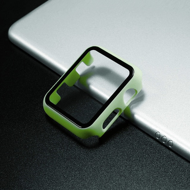 Glass+case For Apple Watch serie 6 5 4 3 SE 44mm 40mm iWatch Case 42mm 38mm bumper Screen Protector+cover apple watch Accessorie