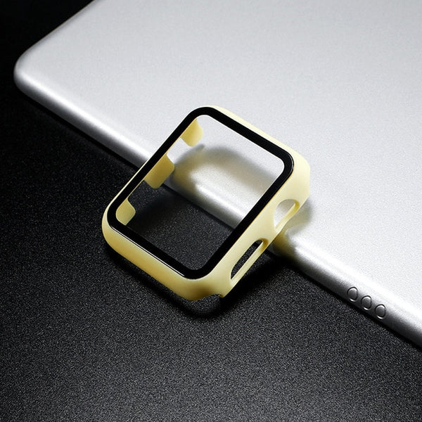 Glass+case For Apple Watch serie 6 5 4 3 SE 44mm 40mm iWatch Case 42mm 38mm bumper Screen Protector+cover apple watch Accessorie