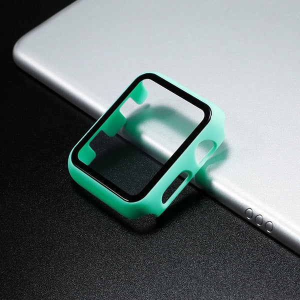 Glass+case For Apple Watch serie 6 5 4 3 SE 44mm 40mm iWatch Case 42mm 38mm bumper Screen Protector+cover apple watch Accessorie
