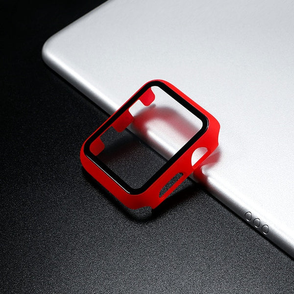 Glass+case For Apple Watch serie 6 5 4 3 SE 44mm 40mm iWatch Case 42mm 38mm bumper Screen Protector+cover apple watch Accessorie