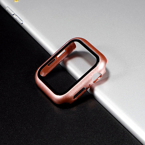 Glass+case For Apple Watch serie 6 5 4 3 SE 44mm 40mm iWatch Case 42mm 38mm bumper Screen Protector+cover apple watch Accessorie
