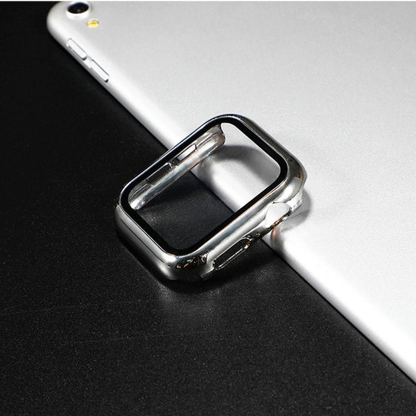 Glass+case For Apple Watch serie 6 5 4 3 SE 44mm 40mm iWatch Case 42mm 38mm bumper Screen Protector+cover apple watch Accessorie