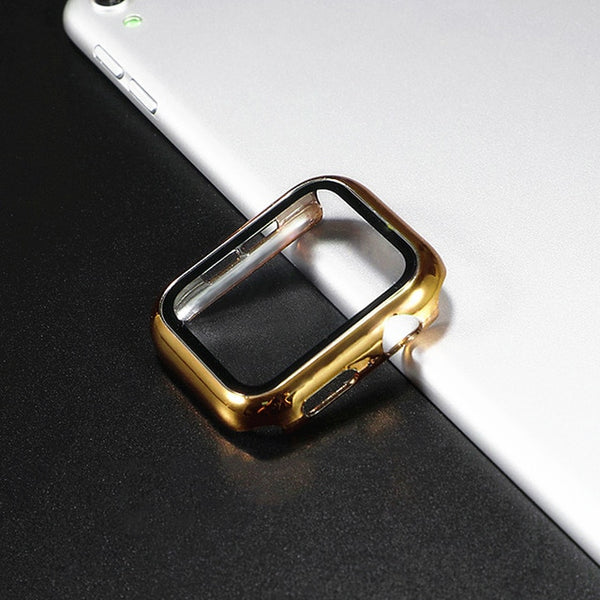 Glass+case For Apple Watch serie 6 5 4 3 SE 44mm 40mm iWatch Case 42mm 38mm bumper Screen Protector+cover apple watch Accessorie