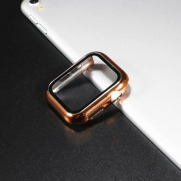Glass+case For Apple Watch serie 6 5 4 3 SE 44mm 40mm iWatch Case 42mm 38mm bumper Screen Protector+cover apple watch Accessorie