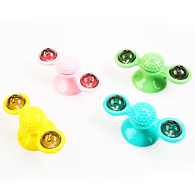 Pet Supplies Cat Windwill Toys Turntable Cat Toys Funny Massage LED Ball Teeth Cleaning Pet Product Support Drop-shipping