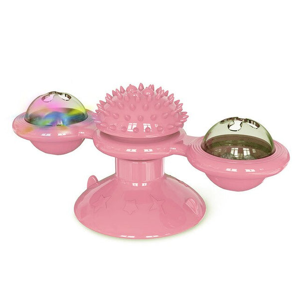 Pet Supplies Cat Windwill Toys Turntable Cat Toys Funny Massage LED Ball Teeth Cleaning Pet Product Support Drop-shipping