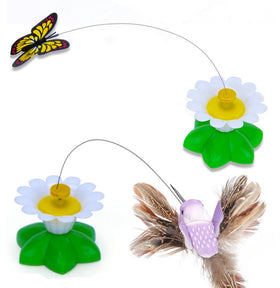 Rotating Colorful Butterfly  Cat Toys