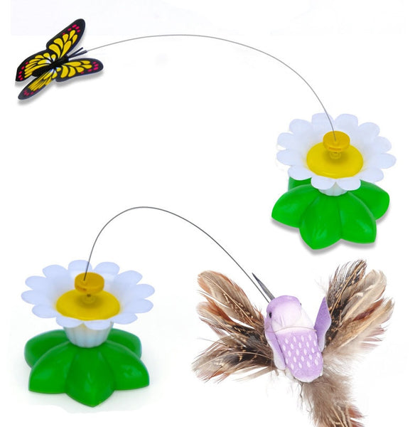 Rotating Colorful Butterfly  Cat Toys