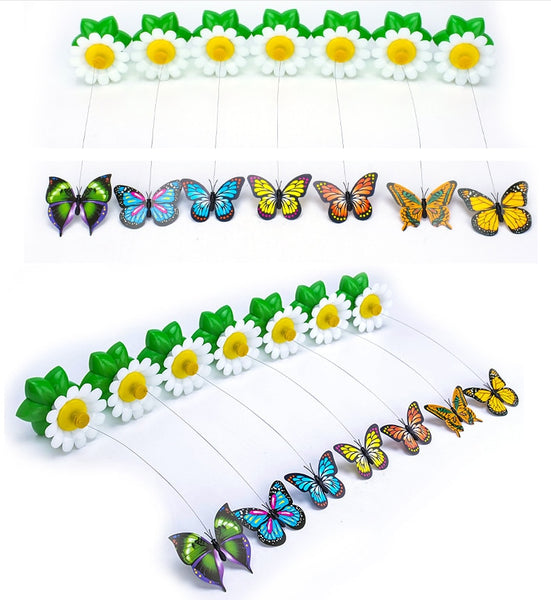 Rotating Colorful Butterfly  Cat Toys