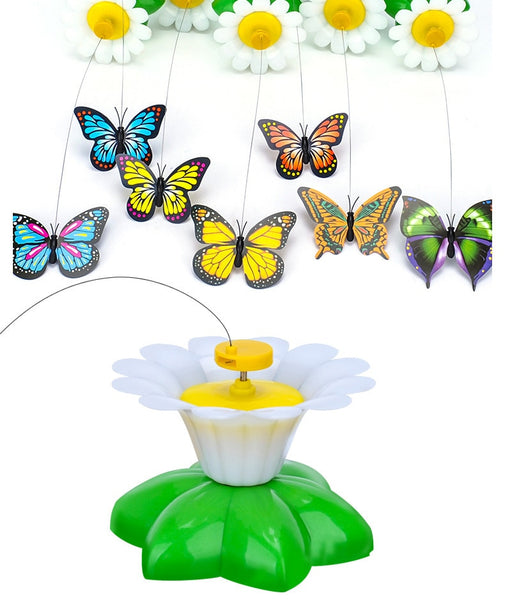 Rotating Colorful Butterfly  Cat Toys