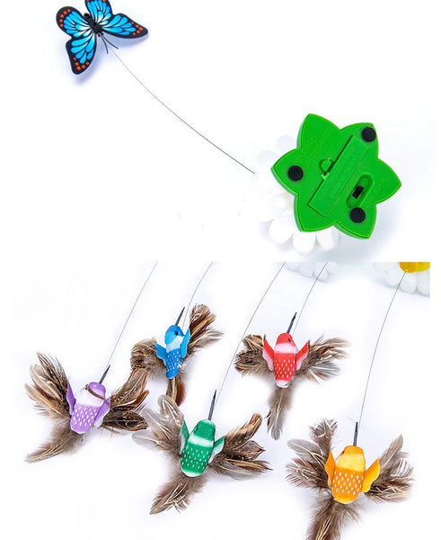 Rotating Colorful Butterfly  Cat Toys