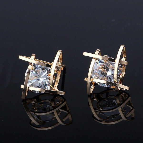 Trinkets Triangle Zircon Earrings