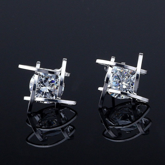 Trinkets Triangle Zircon Earrings