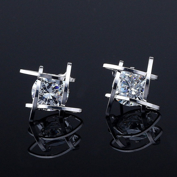 Trinkets Triangle Zircon Earrings