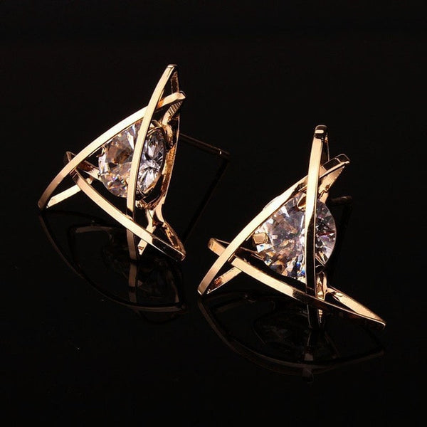 Trinkets Triangle Zircon Earrings