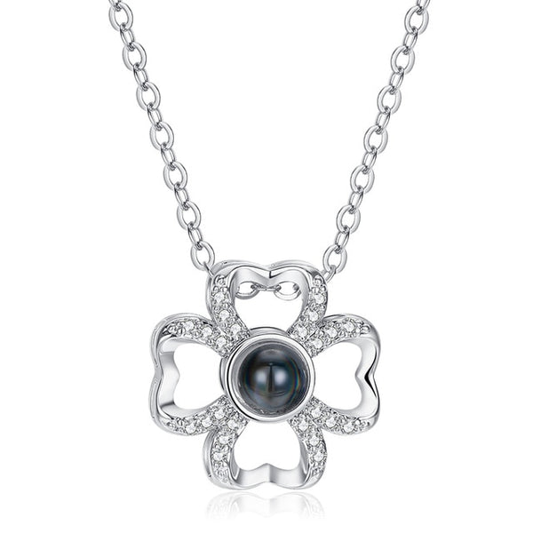 I Love You Necklace 100 Languages Heart Love Necklace Love Memory Projection Pendant Necklace for Women Gifts for Mother's Day