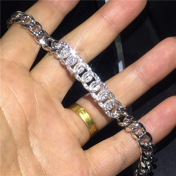 29 Styles Fashion Tennis bracelet White Gold Filled Pave AAAAA Cz stone Statement Party Wedding bracelets for women men Jewelry