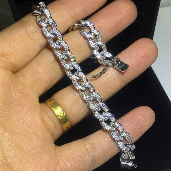 29 Styles Fashion Tennis bracelet White Gold Filled Pave AAAAA Cz stone Statement Party Wedding bracelets for women men Jewelry