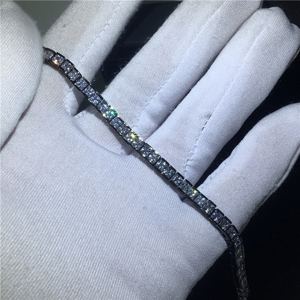 29 Styles Fashion Tennis bracelet White Gold Filled Pave AAAAA Cz stone Statement Party Wedding bracelets for women men Jewelry