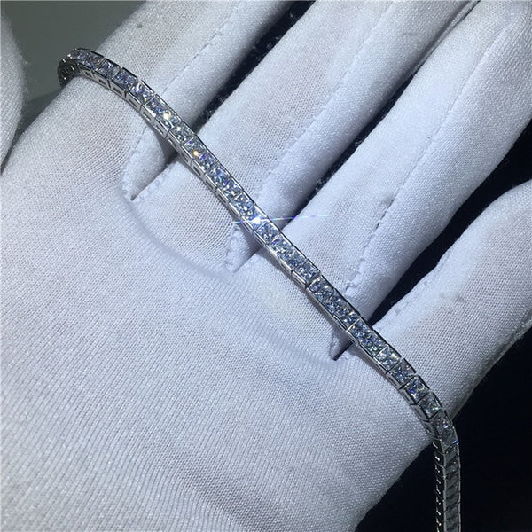 29 Styles Fashion Tennis bracelet White Gold Filled Pave AAAAA Cz stone Statement Party Wedding bracelets for women men Jewelry