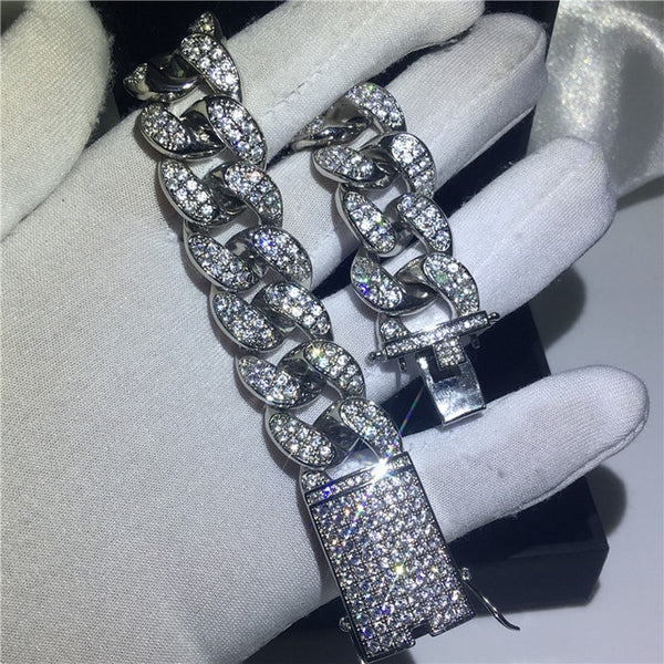 29 Styles Fashion Tennis bracelet White Gold Filled Pave AAAAA Cz stone Statement Party Wedding bracelets for women men Jewelry
