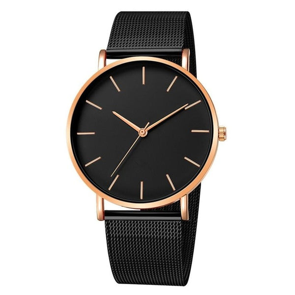 2019 Montre Femme Modern Women Watch Fashion Black Quartz Wristwatch Women Mesh Band Simple Watches Luxury Ladies Reloj Mujer